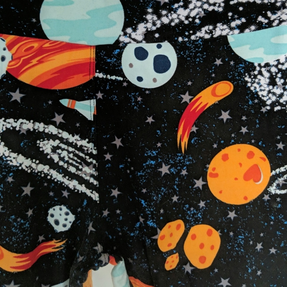 LuLaRoe black solar system/planet leggings